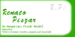 renato piszar business card